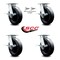 Service Caster 8 Inch Kingpinless Polyolefin Wheel Caster Brakes 2 Swivel Locks SCC, 4PK SCC-KP30S820-POR-SLB-BSL-2-SLB-2 - alternate 2
